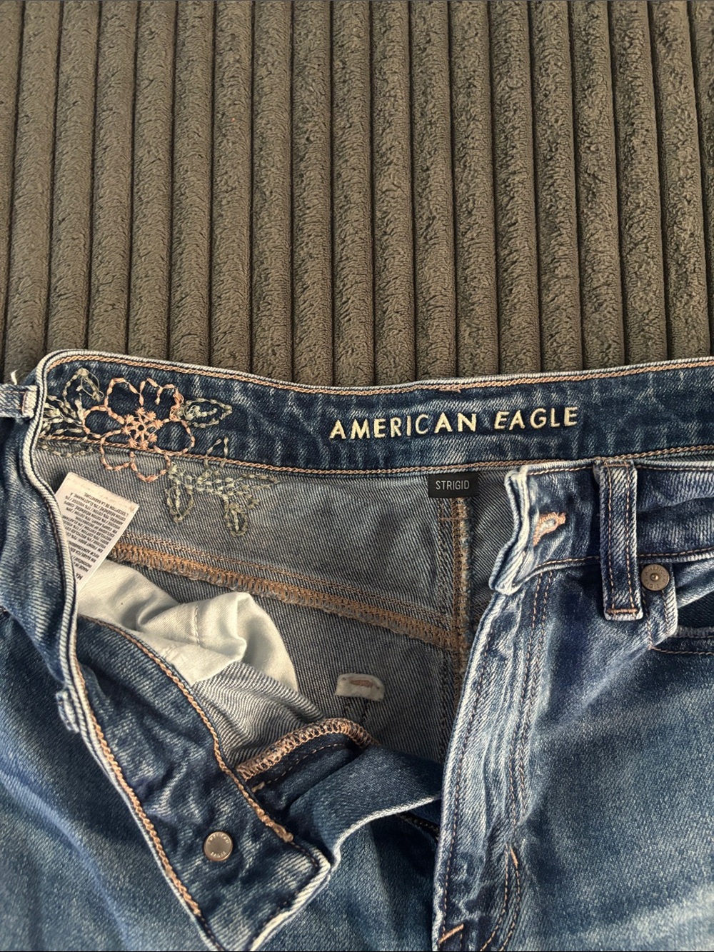 Junior Distressed Blue Ripped Jeans - Picture 2 of 3